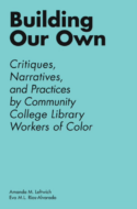 Cover image of Building Our Own, turquoise background with black text